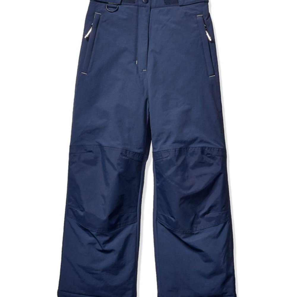 Essentials Boys Snow Pants Water Resistant Navy Blue Neon Green Large (10)‎ New